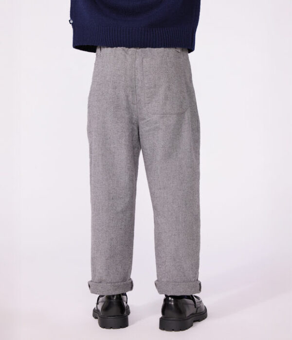 Pantalon à pinces enfant en flanelle de coton