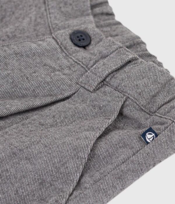 Pantalon à pinces enfant en flanelle de coton