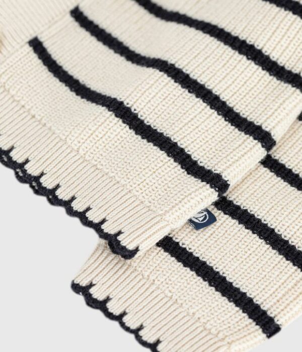 Cardigan bébé en coton à rayures