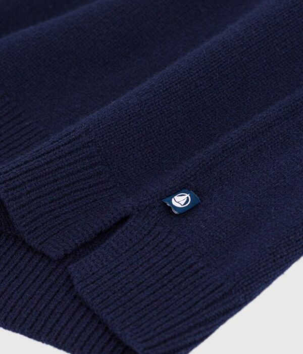 Pull sans manches femme en laine et coton uni