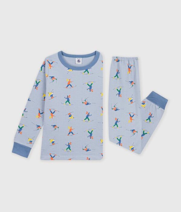 Pyjama enfant en molleton imprimé skieurs