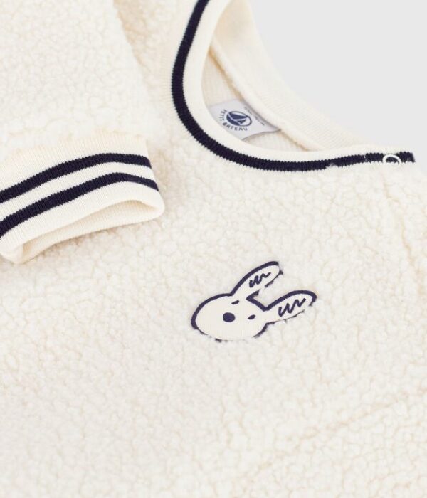Sweatshirt bébé en sherpa unie