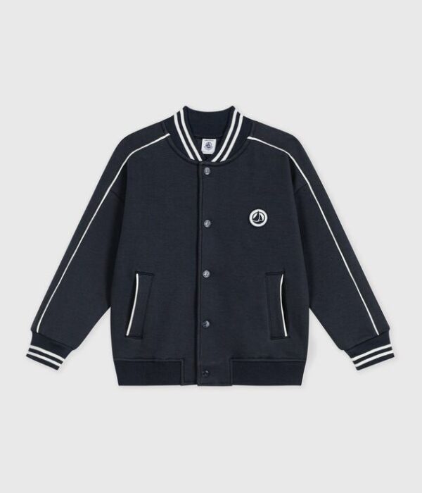 Veste teddy enfant en coton uni