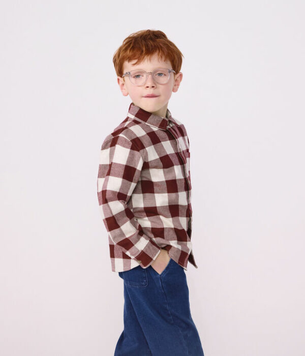 Chemise enfant en coton à carreaux