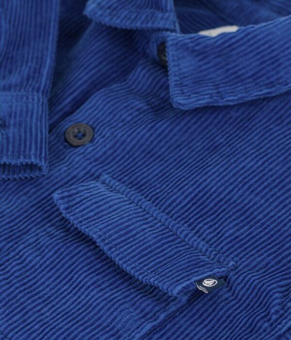 Chemise enfant en velours uni