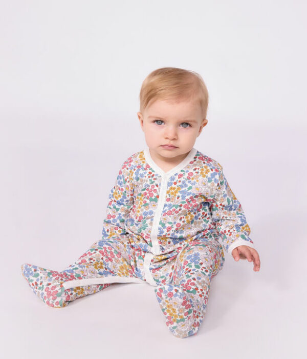 Pyjama bébé en tubique imprimé à fleurs
