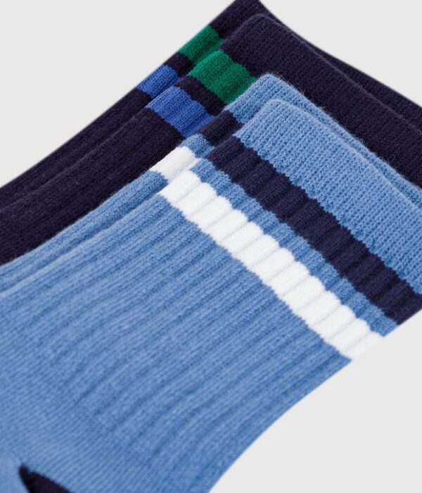 2 paires de chaussettes enfant en coton unies