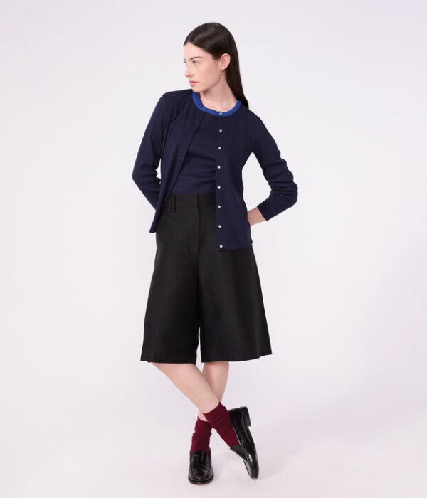 Cardigan femme en coton uni