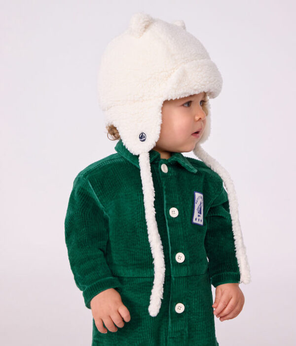 Chapka bébé en sherpa avec des oreilles