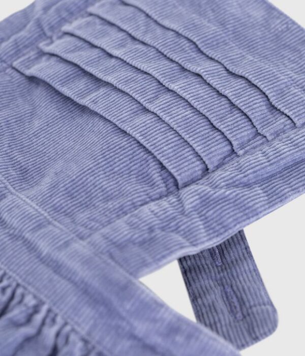 Robe salopette enfant en velours uni