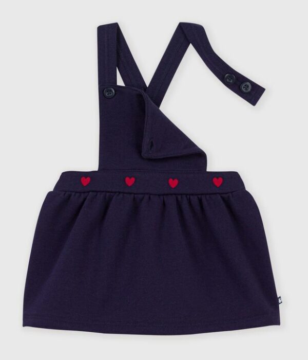 Robe bébé en coton sans manches et broderies cœurs