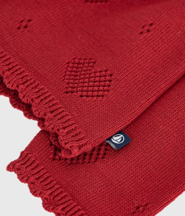 Cardigan bébé en coton à motifs cœurs