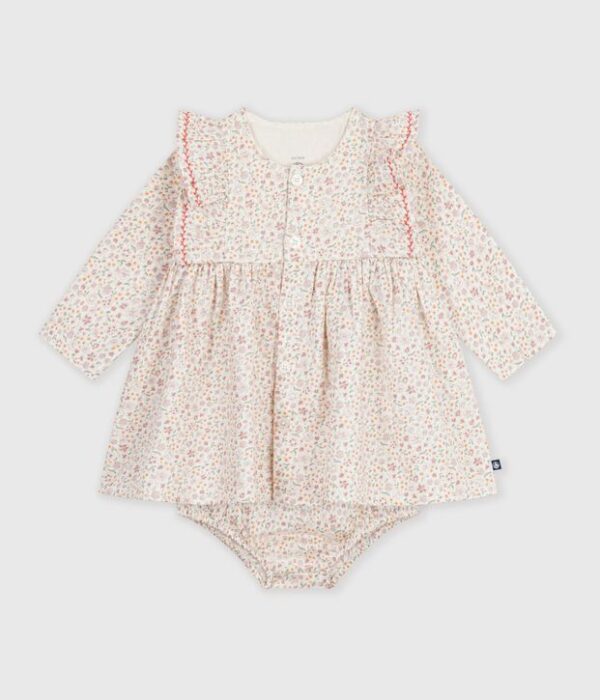Robe bébé en coton imprimé à fleurs