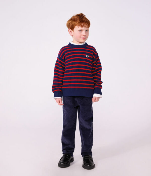 Pantalon droit enfant en velours