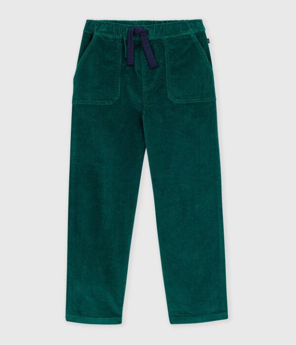 Pantalon droit enfant en velours