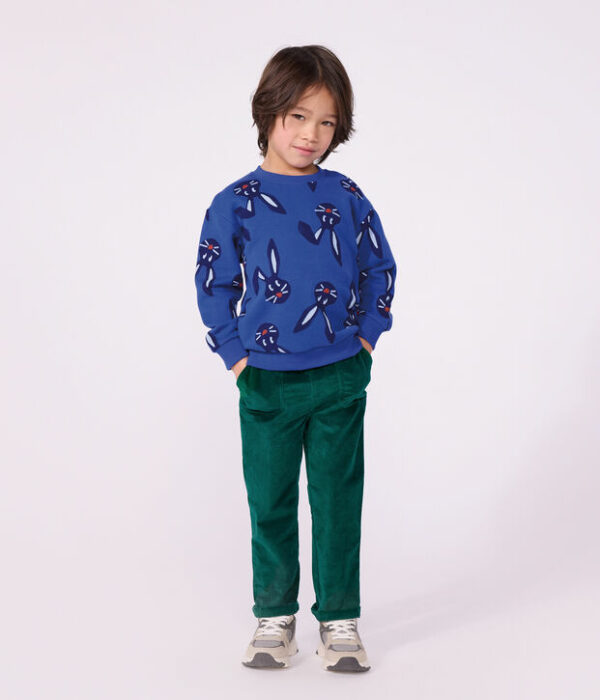 Pantalon droit enfant en velours