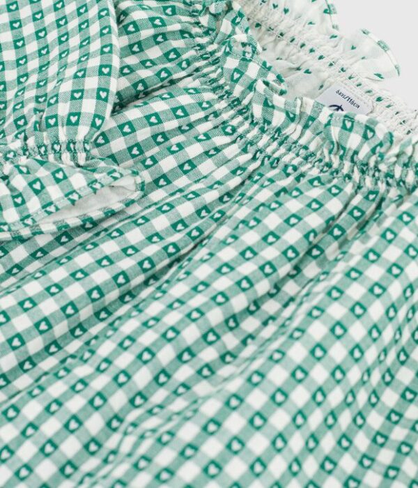 Blouse enfant en coton à col manches longues imprimée
