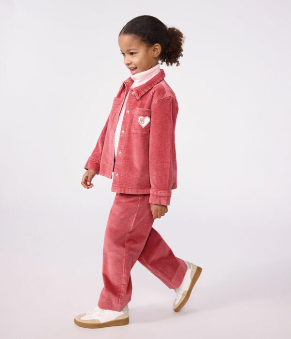 Chemise enfant en velours uni