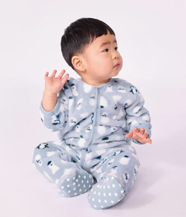 Surpyjama bébé en polaire imprimé bonhomme de neige