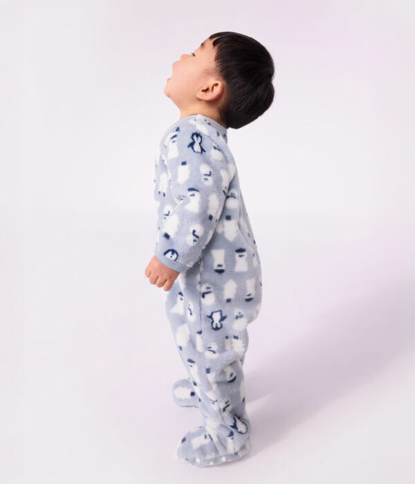 Surpyjama bébé en polaire imprimé bonhomme de neige