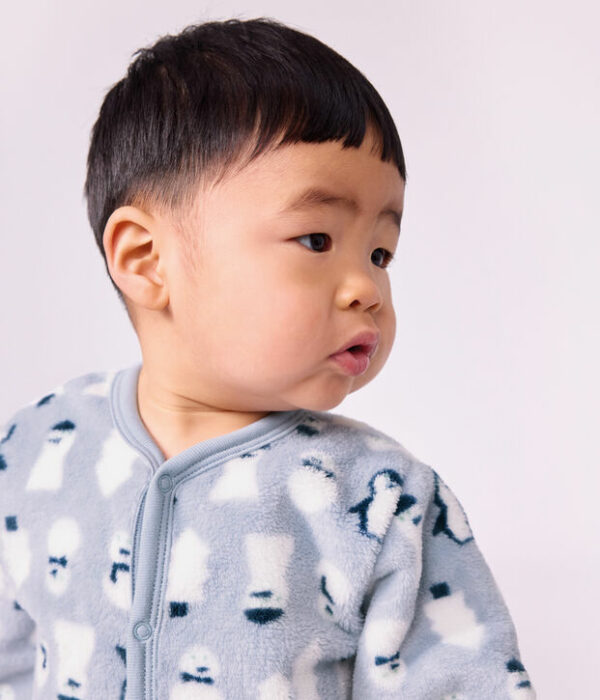 Surpyjama bébé en polaire imprimé bonhomme de neige