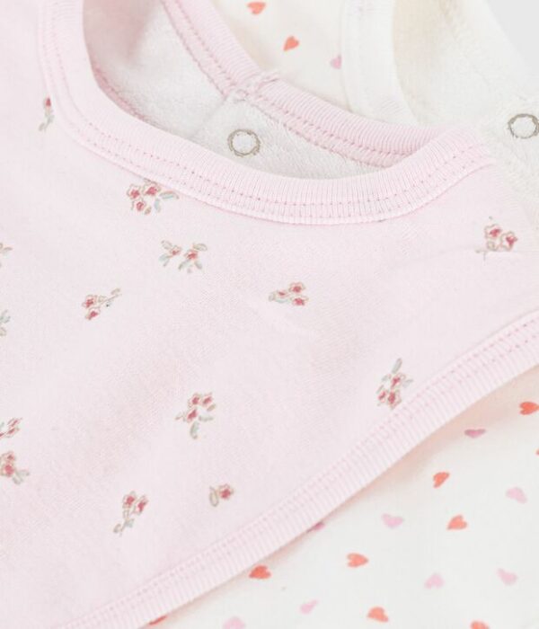 Lot de bavoirs bébé en coton imprimé à fleurs