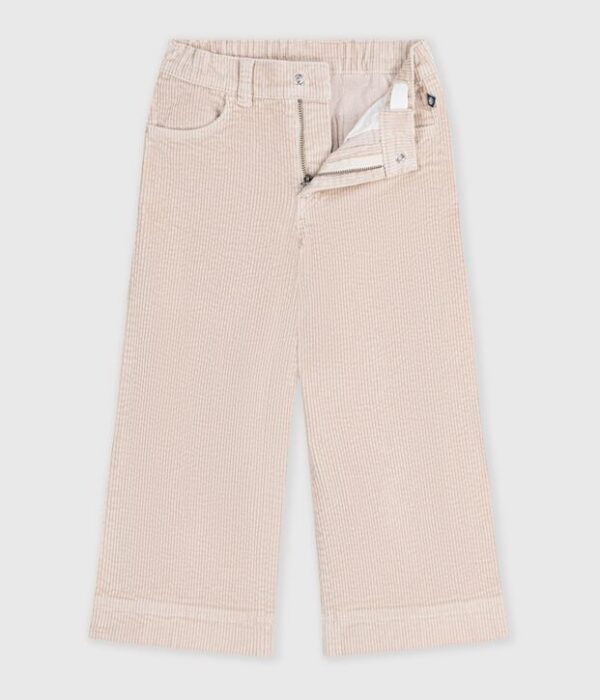Pantalon wide leg enfant en velours