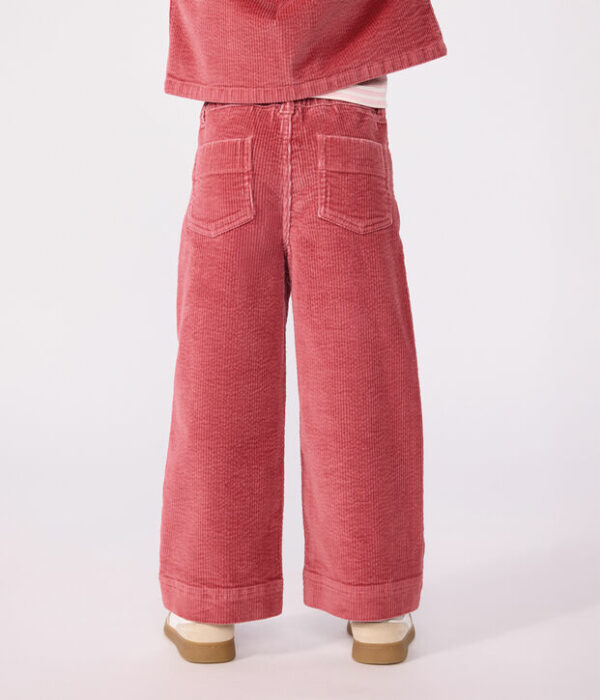 Pantalon wide leg enfant en velours