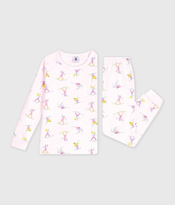 Pyjama enfant en molleton imprimé skieurs