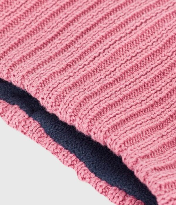 Snood bébé en tricot uni doublé polaire