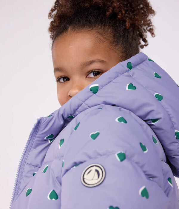 Doudoune enfant imprimée cœurs