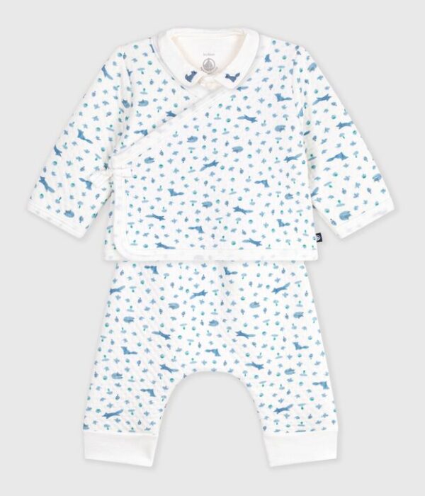 Ensemble bébé en coton à col imprimé renard