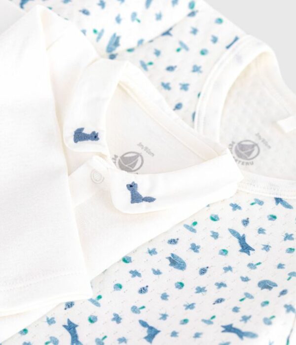 Ensemble bébé en coton à col imprimé renard