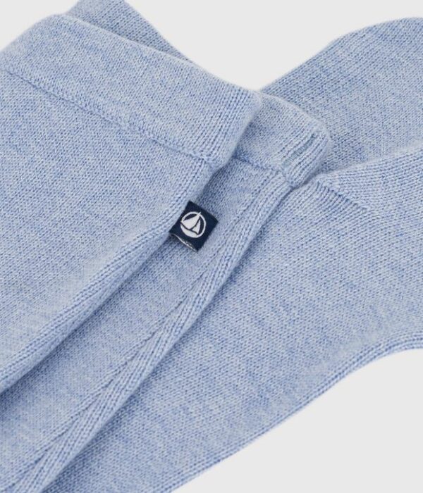 Pantalon bébé en tricot laine et coton uni