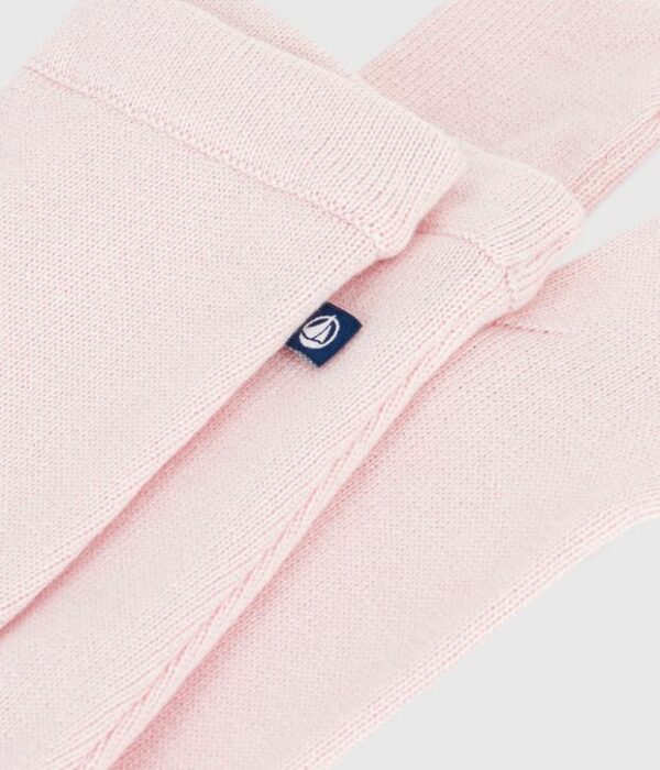 Pantalon bébé en tricot laine et coton uni
