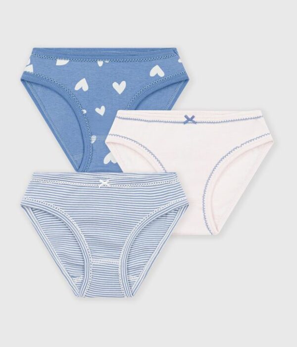Lot de culottes enfant en coton à cœurs