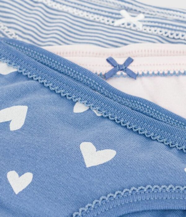 Lot de culottes enfant en coton à cœurs