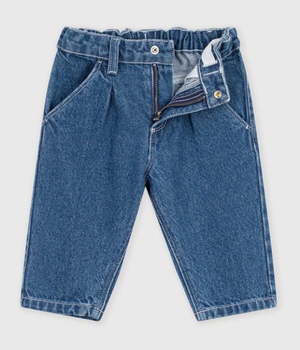 Pantalon bébé en denim uni