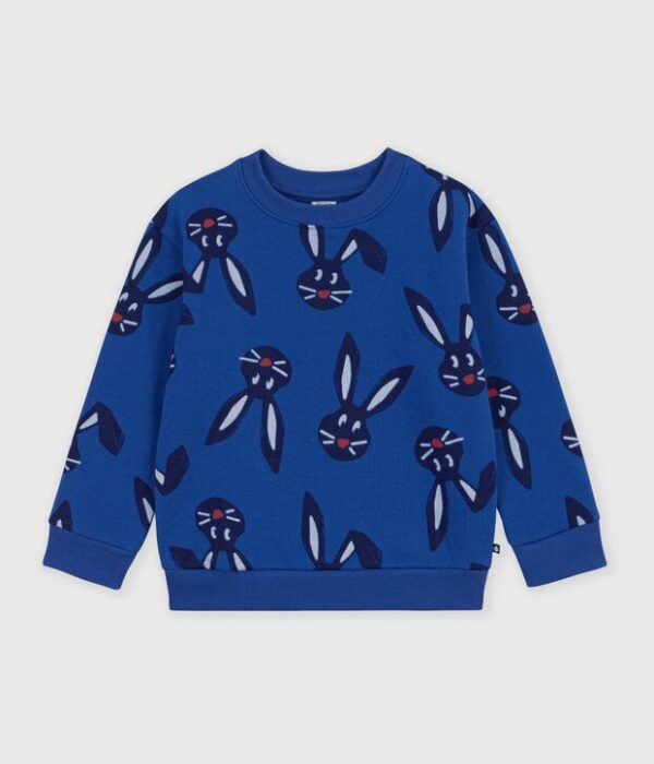 Sweatshirt enfant en coton imprimé animalier