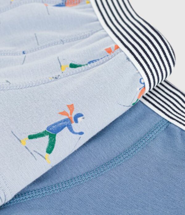 Lot de boxers enfant en coton imprimé skieurs