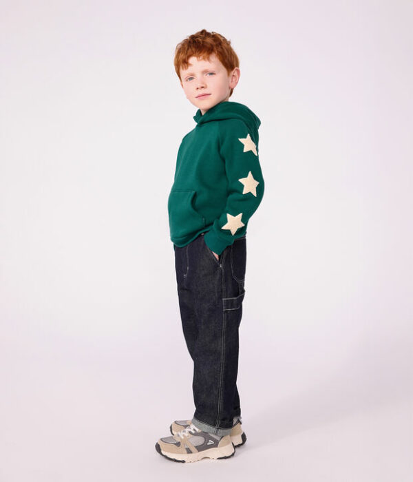 Sweatshirt à capuche enfant en coton uni