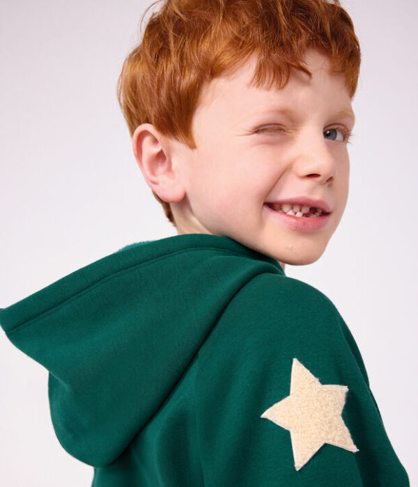 Sweatshirt à capuche enfant en coton uni