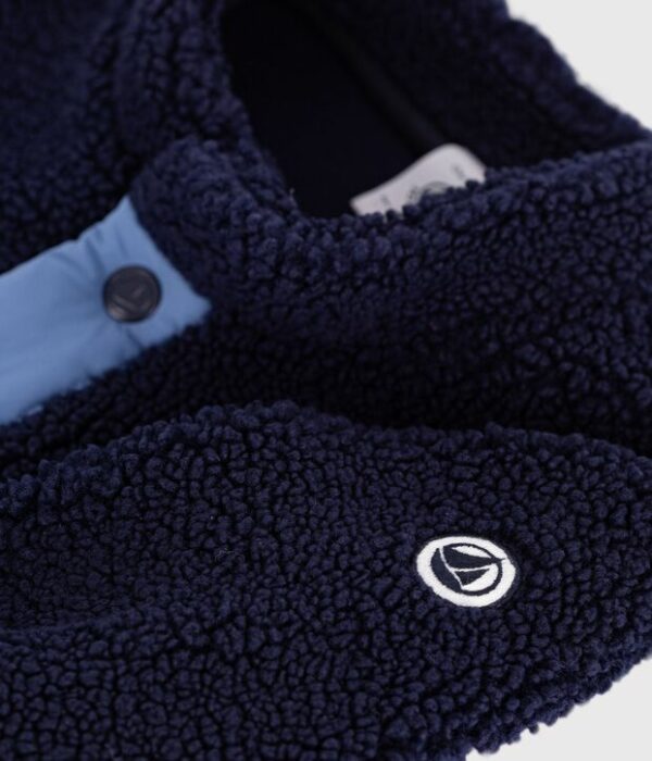 Manteau bébé ouatiné en sherpa unie