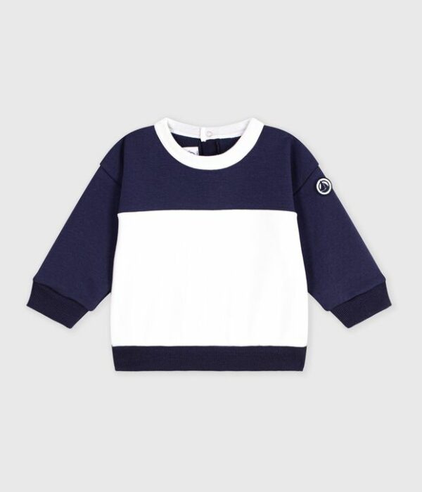 Sweatshirt bébé en coton colorblock