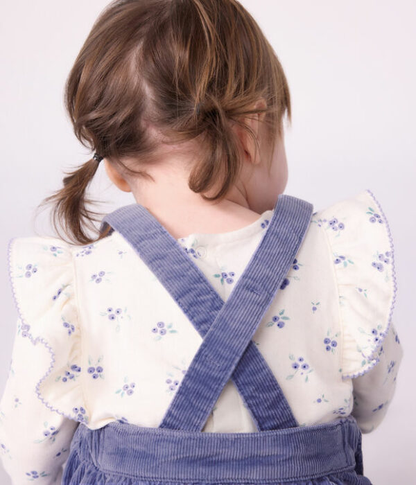 Blouse bébé en coton manches longues imprimée fleurs