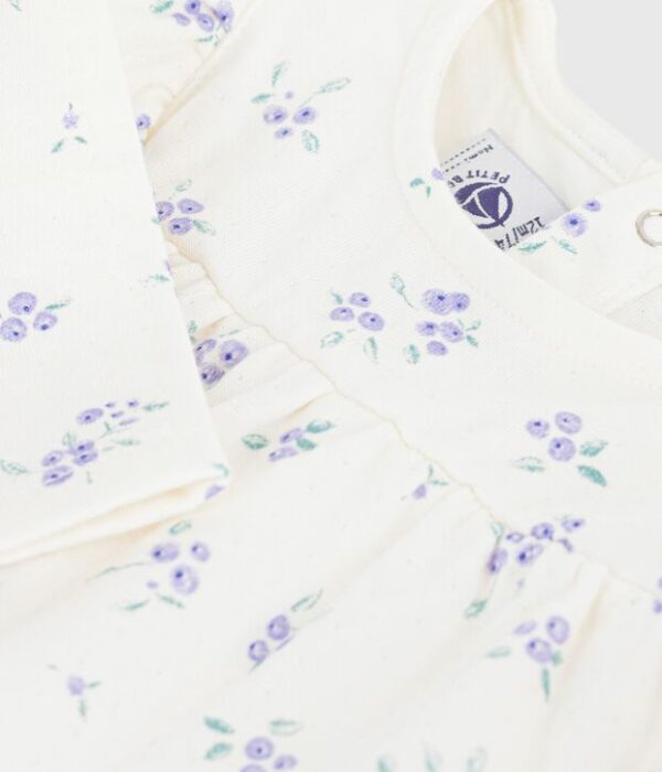Blouse bébé en coton manches longues imprimée fleurs
