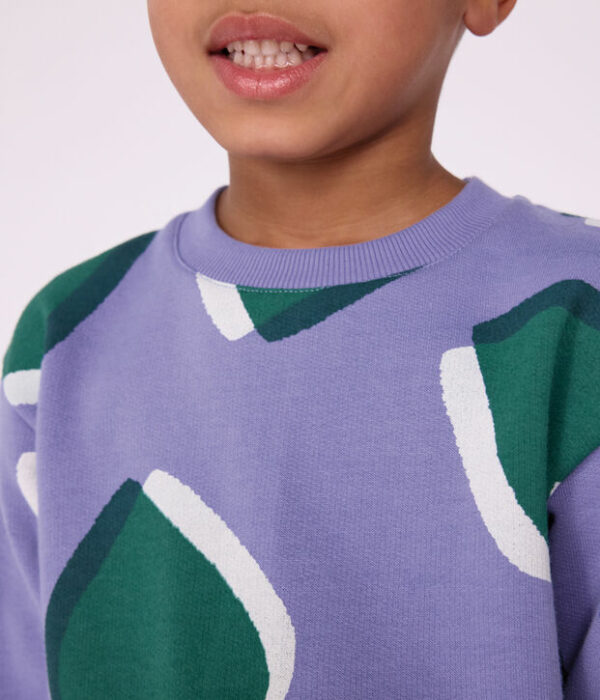 Sweatshirt enfant en coton imprimé cœurs