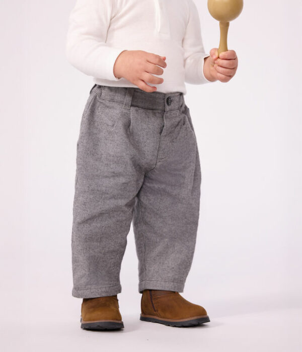 Pantalon bébé en flanelle unie