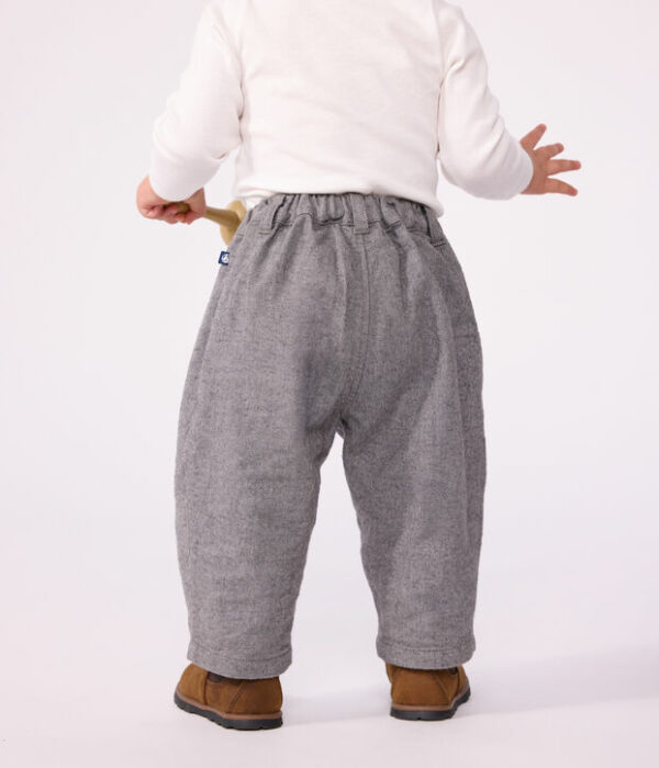 Pantalon bébé en flanelle unie