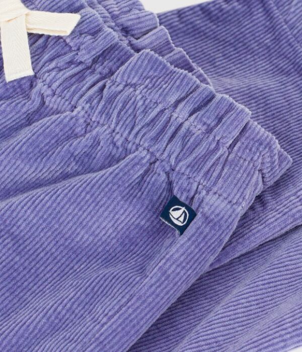 Pantalon bébé en velours uni